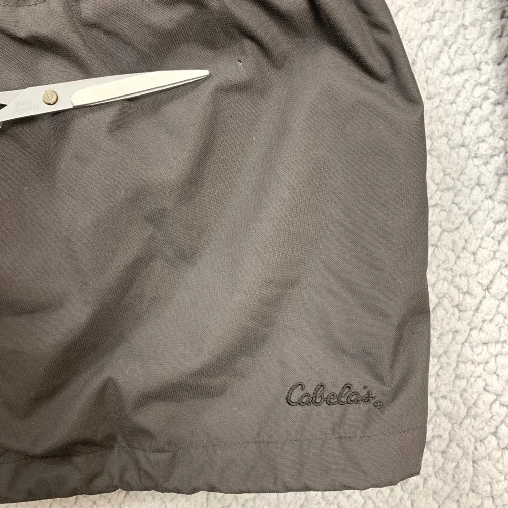 Cabela's Jacket Mens Medium Brown Nylon Mesh Lined Hooded Outdoor Utility 1054